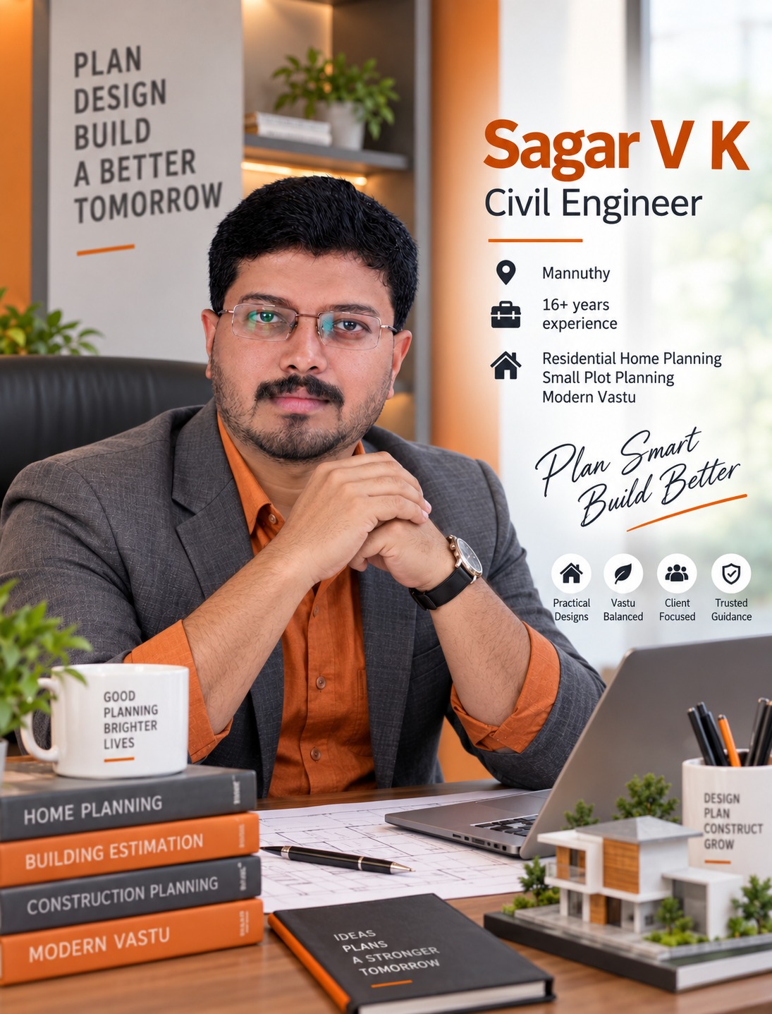 Sagar V K, civil engineer in Mannuthy